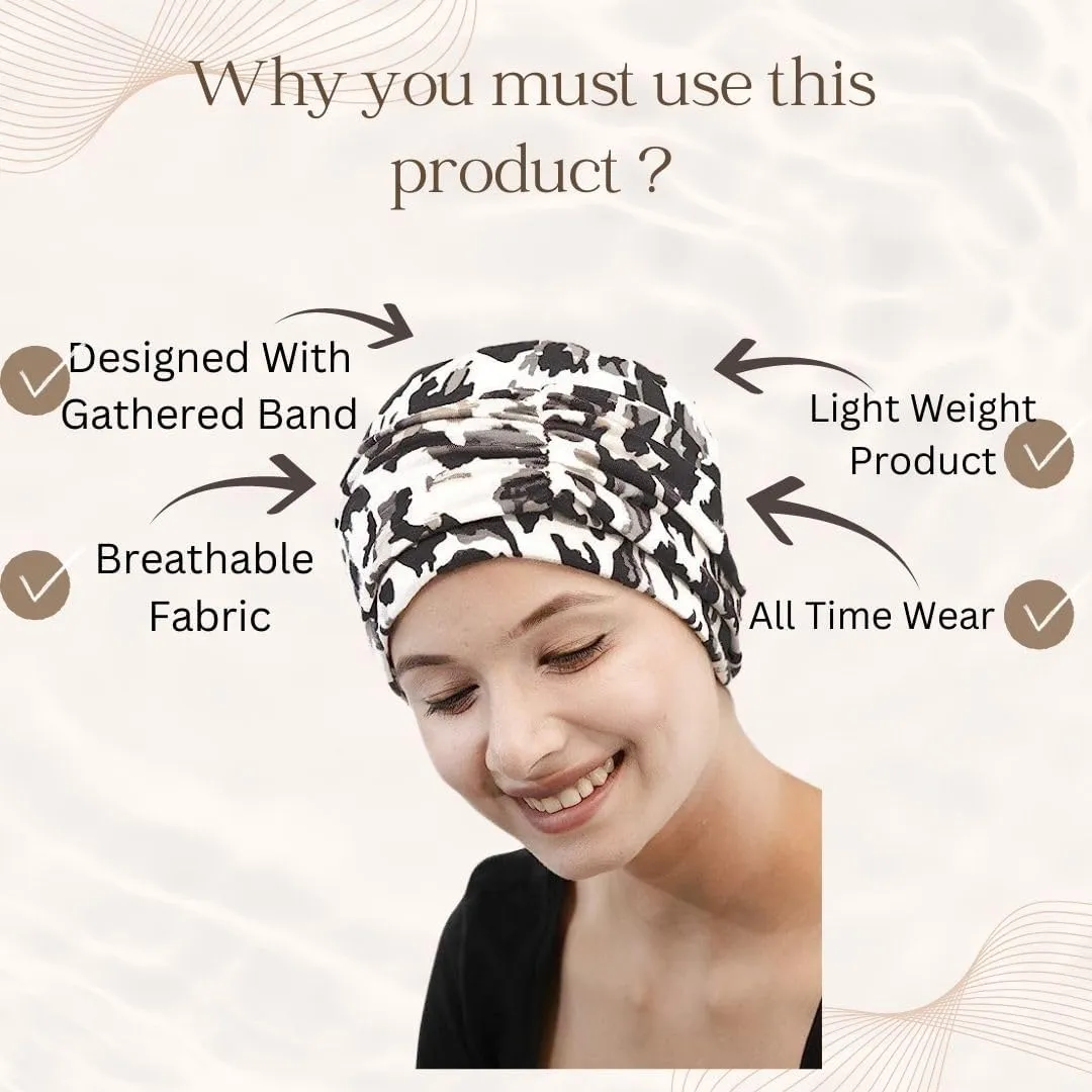 2 Piece Chemo Cap Cancer Headwear for Women Silky Soft Bamboo Caps for Hair Loss (2 Piece)