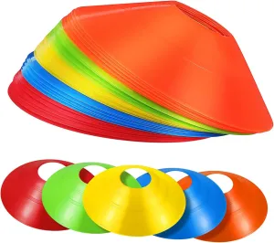 30Pcs Soccer Training Cones Portable Agility Discs with Mesh Carry Bag for Indoor and Outdoor Practice for Football and Basketball Drills Suitable for All Skill