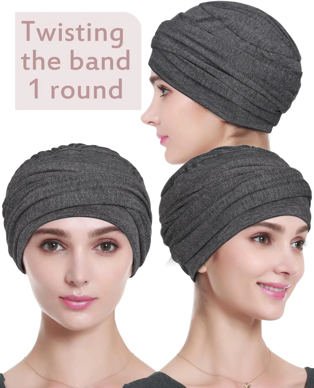 Alnorm Chemo Headwear, Viscose Hat for Women, Head Wraps Scarf Turban for Ladies