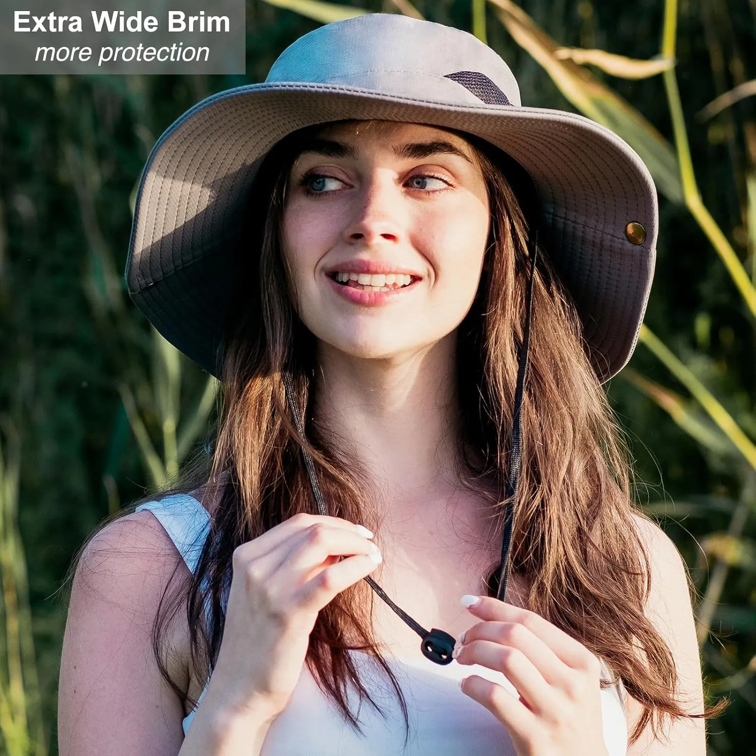 CAMOLAND Sun Hat with Removable Mesh Head Net Safari Hat Outdoor UV Protection