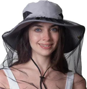 CAMOLAND Sun Hat with Removable Mesh Head Net Safari Hat Outdoor UV Protection