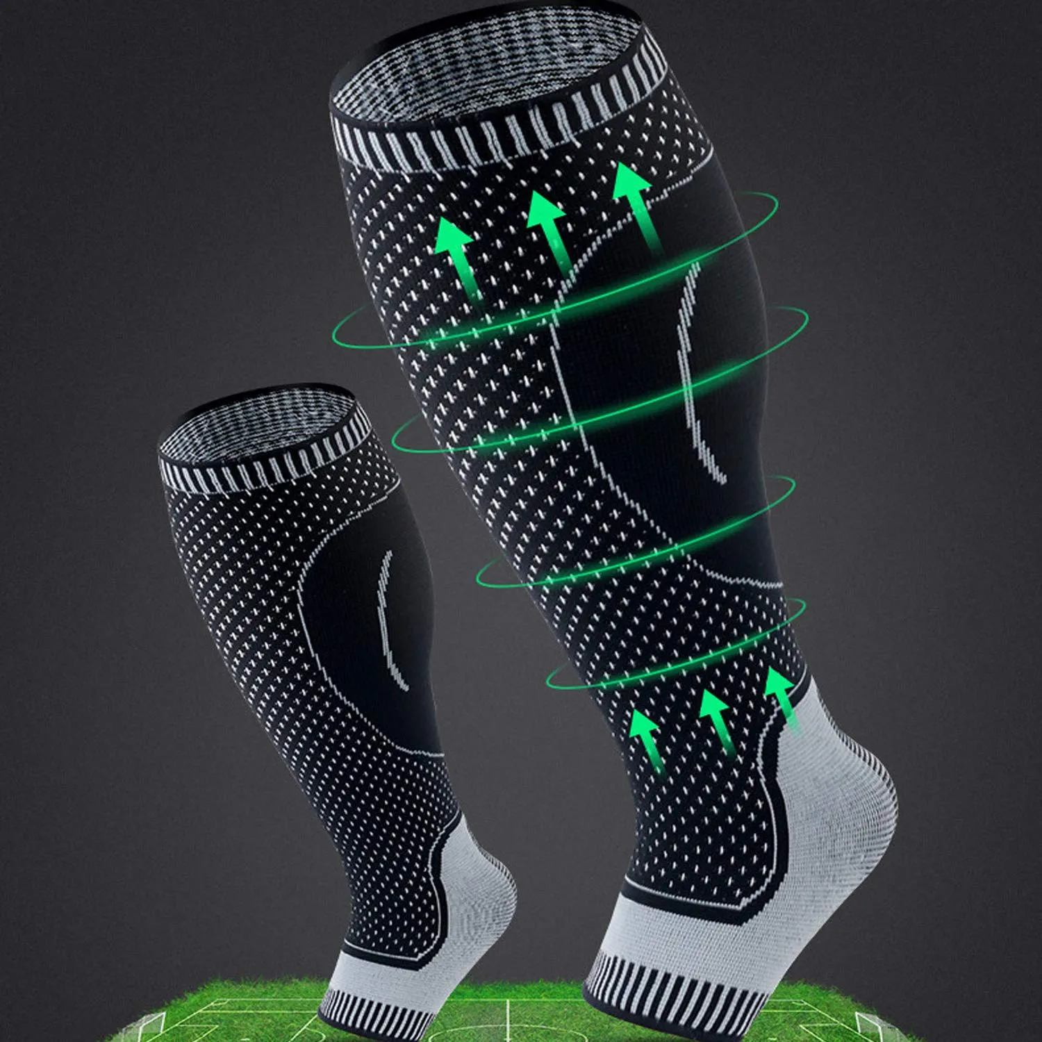 Compression Socks Calf Foot Sleeves for Ankle Heel Plantar Fasciitis Support Increase Blood Circulation Relieve Arch Pain Shin Splints Reduce Swelling