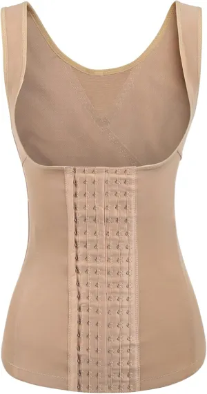 Evanhome Women's Waist Trainer Cincher Underbust Corset Vest Steel Boned Hourglass Body Shaper With Hooks S-4XL