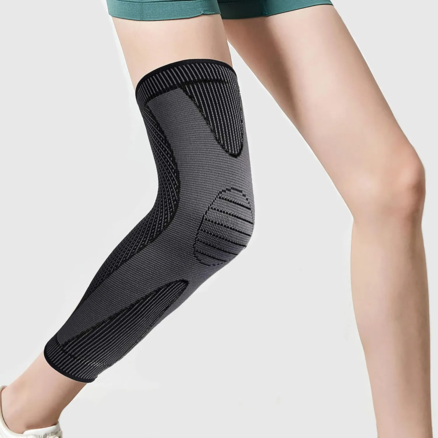 Full Leg Sleeves(1pc), ANTI-SLIP SILICONE Basketball Reduce Arthritis Varicose Veins Swelling 1005B