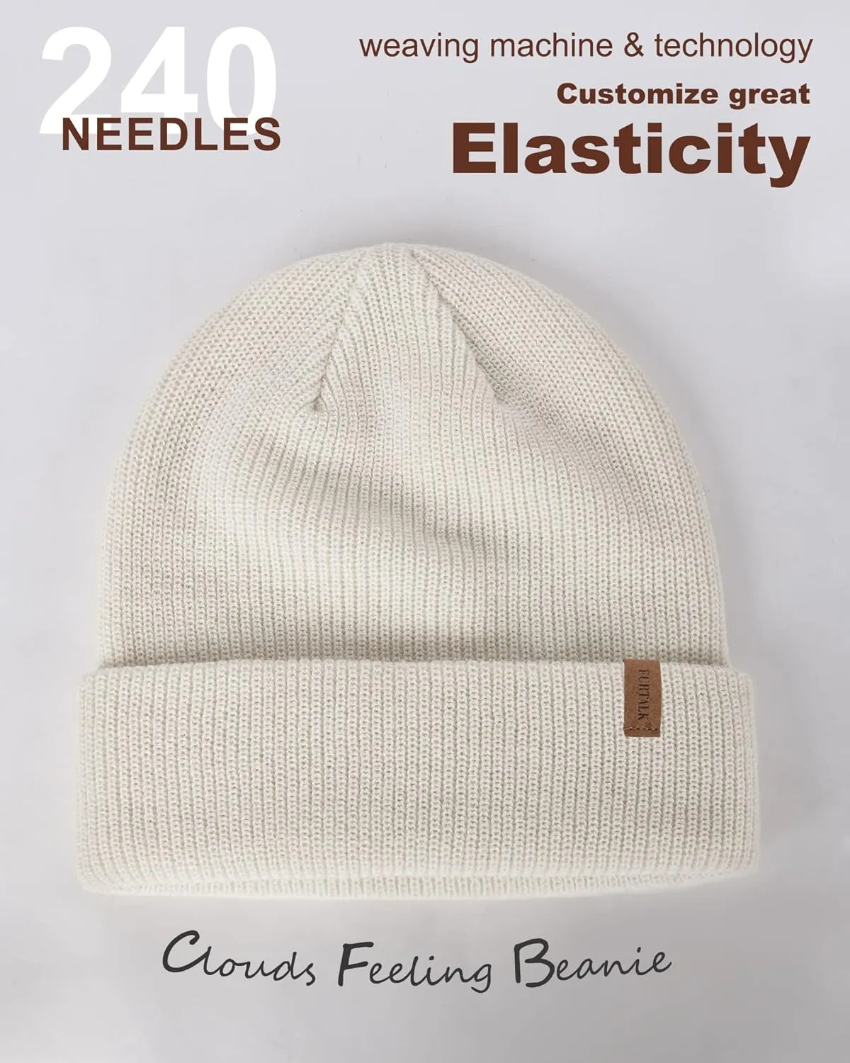 FURTALK Beanie Hats for Women Men Winter Hats Womens Knitted Slouchy Beanies Cuffed Skull Cap Warm Ski Hat