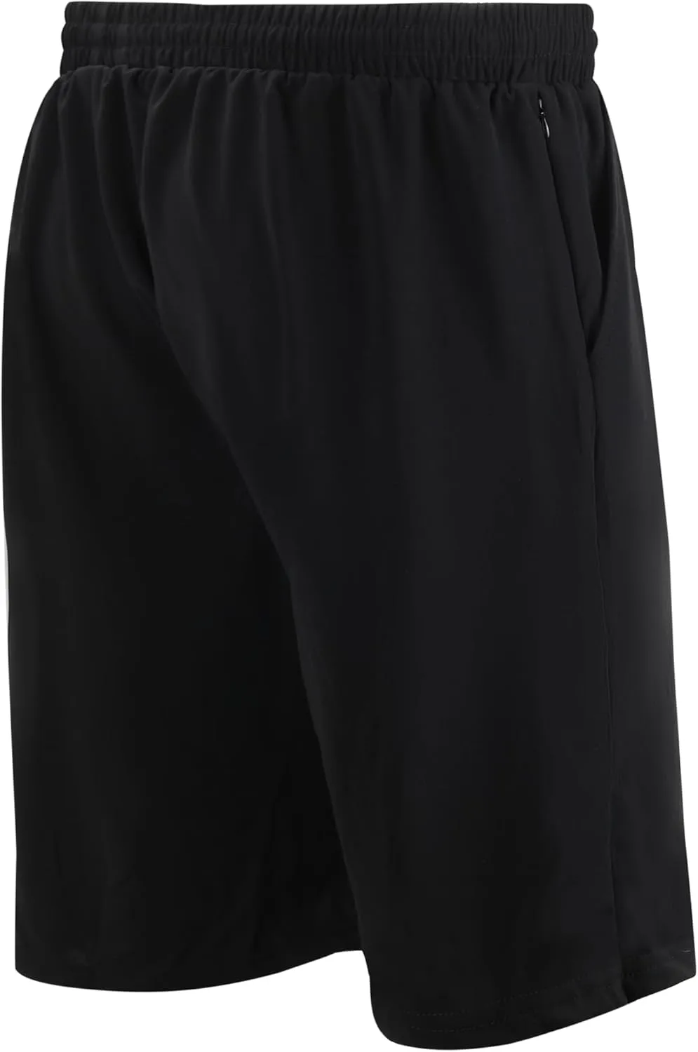HQUEC Men's Athletic Shorts with Zipper Pockets 10" Lightweight Quick Dry Basketball Workout Shorts for Running Casual