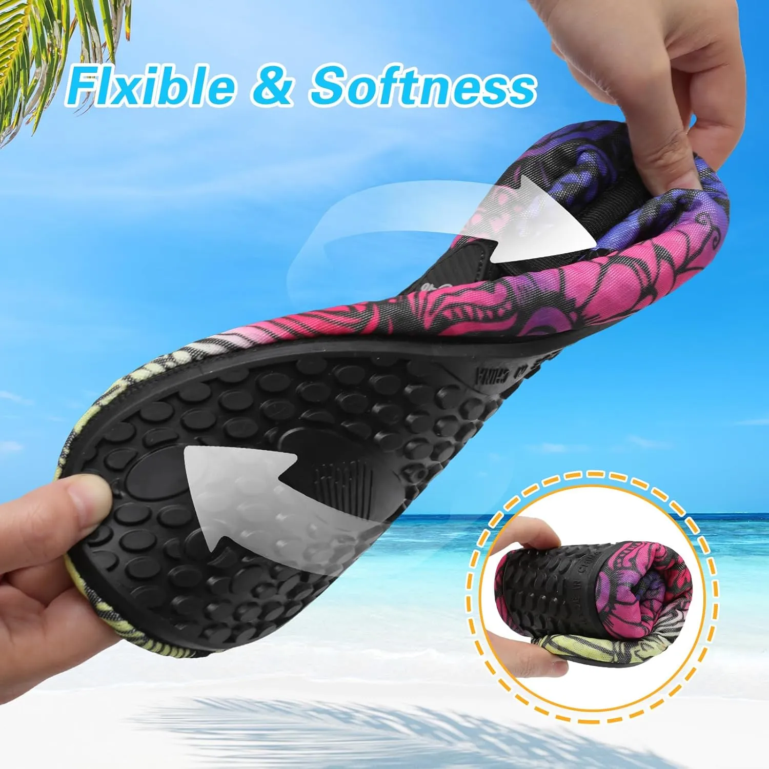 LeIsfIt Water Shoes for Women Men Wide Swim Beach Barefoot Shoes Quick Dry Aqua Socks for Pool Diving Boating River Yoga Lake Surf