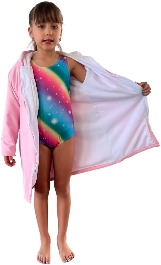 MACAR Waterproof Swim Parka with Towel Lining  Ideal for Poolside & Outdoor Activities