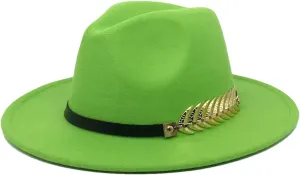 Men's Autumn and Winter Fedora Neutral Wide Brim Jazz Hat Vintage Panama Hat