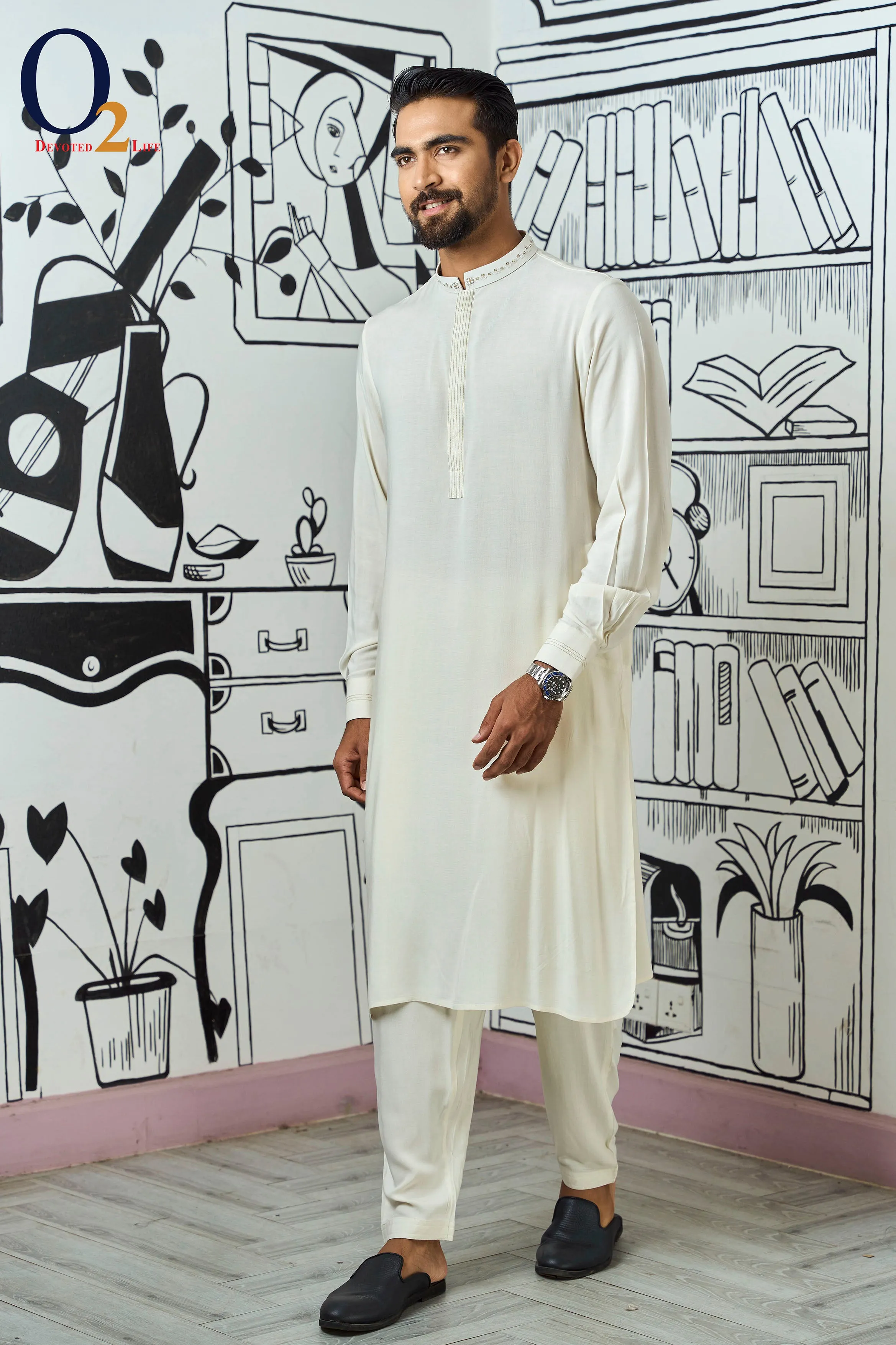 Men's Premium Linen  Regular Fit Kabli Set