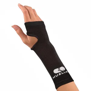 MUELLER Sports Medicine Elastic Wrist Support, Wrist Pain Relief Support for Men and Women, Ideal for Carpal Tunnel, Tendinitis, Arthritis, Black, Regular