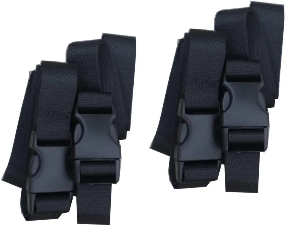 PackYo! Utility Straps/Cinch lash Strap with Quick Release Buckle by Mt Sun Gear. Great for Backpacking, air mattresses, Sleeping Bags (Pair)