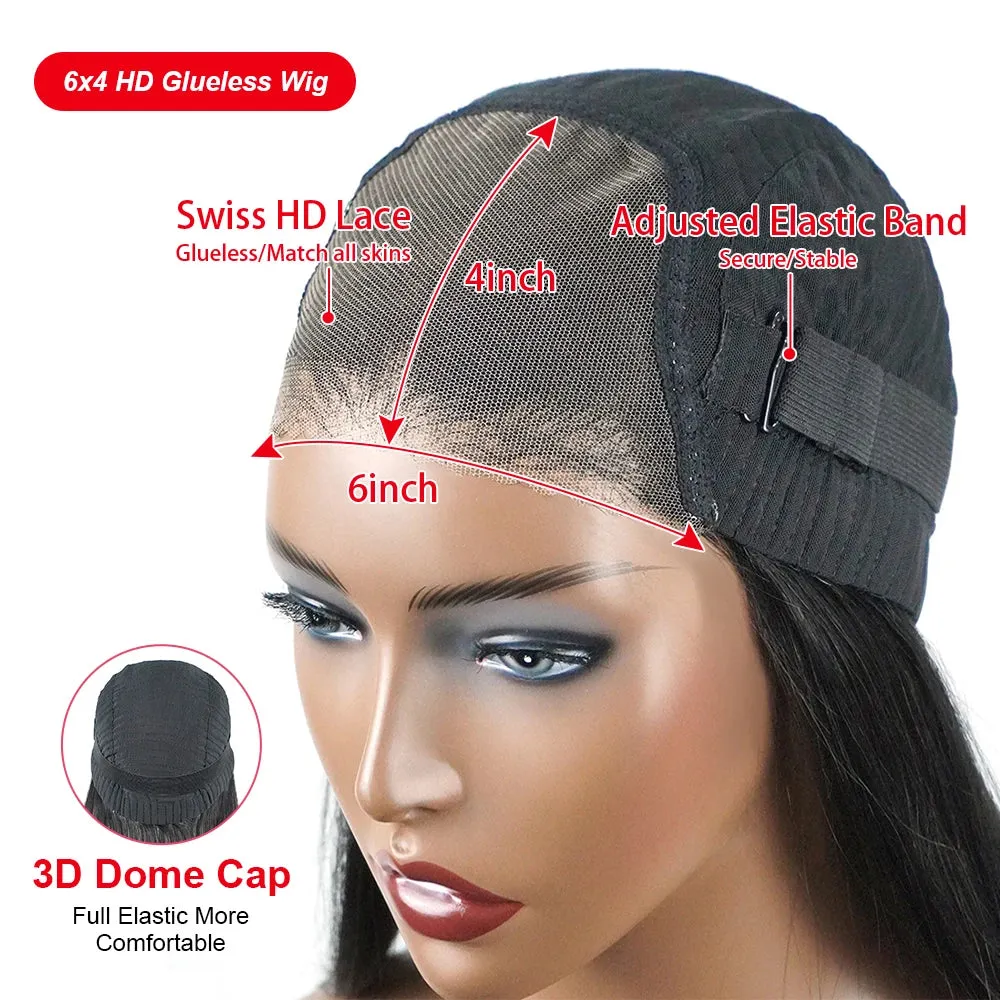 Pre Cut No Glue Deep Wave Glueless Wig | Ready to Wear Brazilian Curly Human Hair Wig
