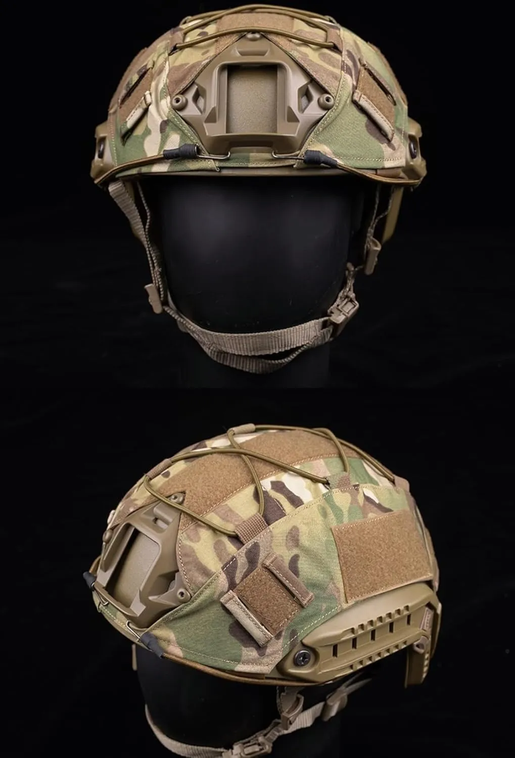 Tactical Helmet Cover with Elastic Cord for Fast P.J B.J M.H Helmets Militar Airsoft CS War Battle Cloth M L Size