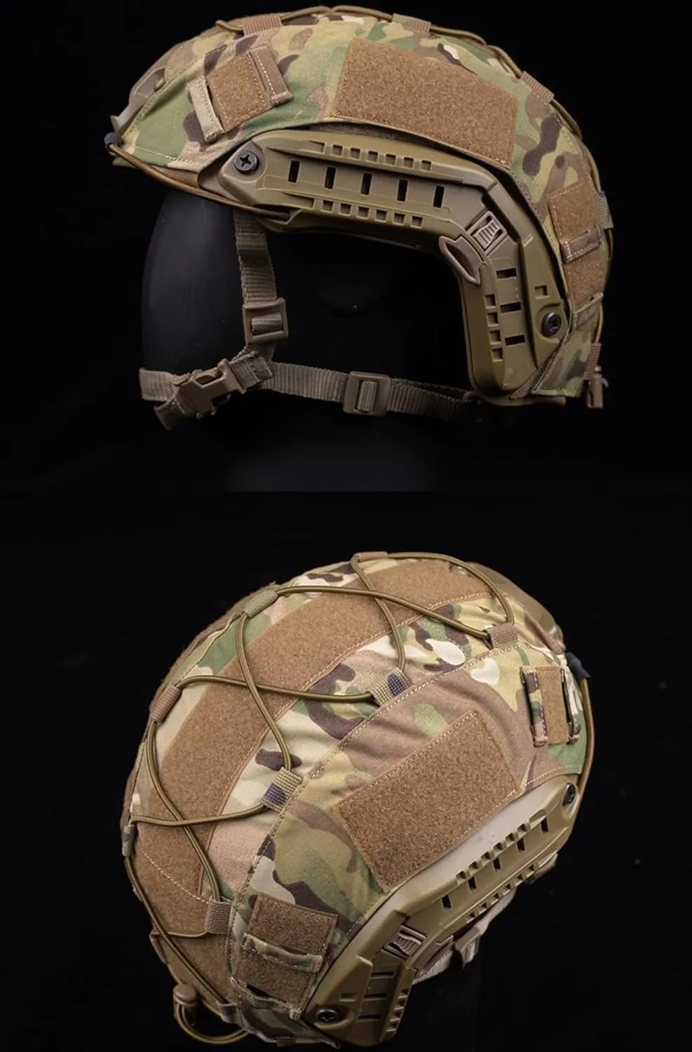 Tactical Helmet Cover with Elastic Cord for Fast P.J B.J M.H Helmets Militar Airsoft CS War Battle Cloth M L Size