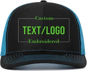 Vupouma Custom Trucker Hat Add Your Own Text or Logo | Personalized Trucker Cap | Embroidered Hat for Men Women Baseball Hat