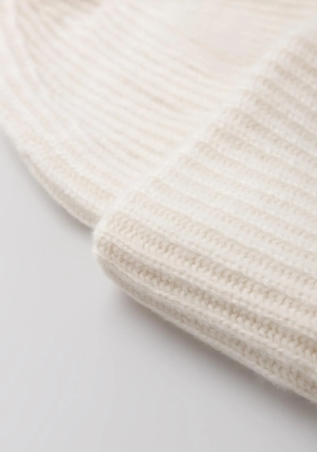 Womens Chunky Knit Beanie, 100% Cashmere, Soft & Stretchy, Warm Hat for Autumn, Winter, Spring